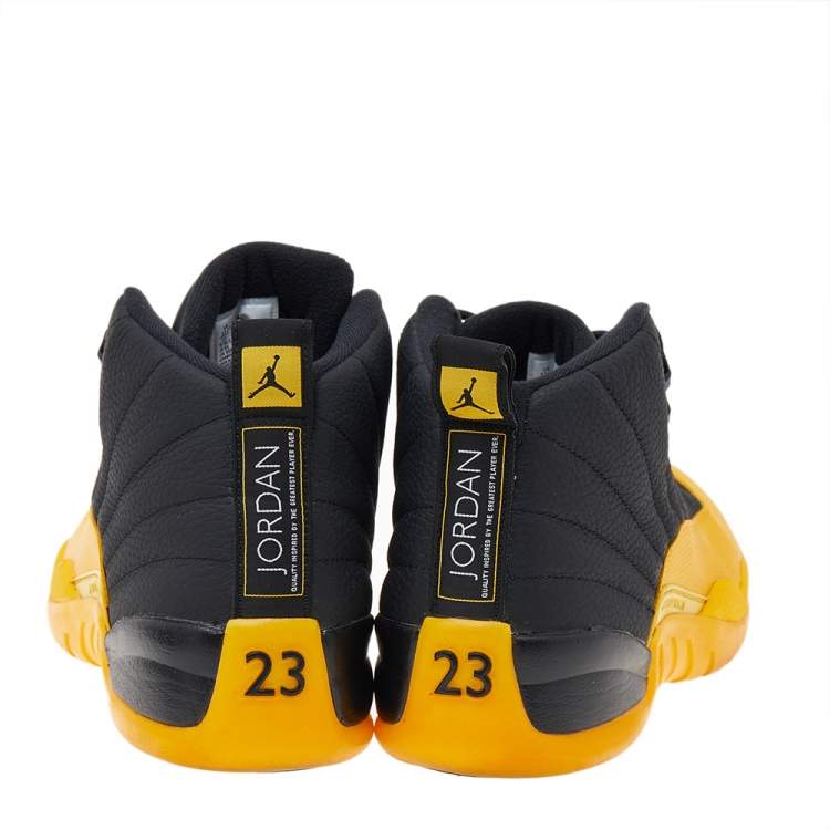 Air Jordan 12 Retro Black-Yellow Sneakers