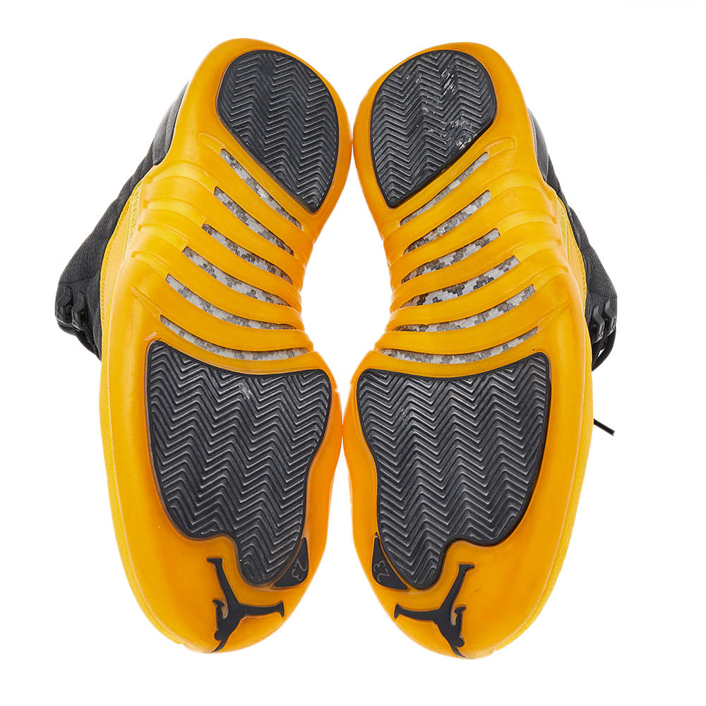 Air Jordan 12 Retro Black-Yellow Sneakers
