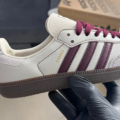 Adidas Samba OG "Wonder White/Maroon"