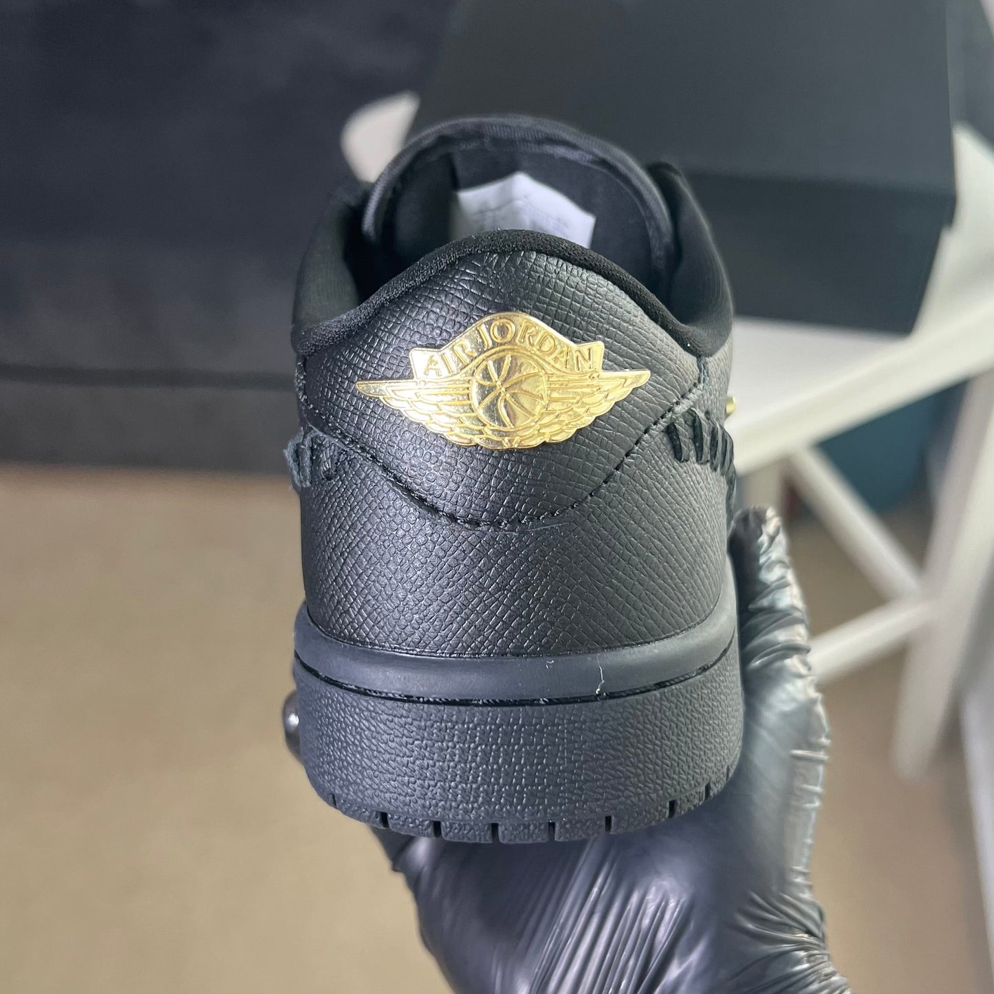 Jordan 1 Low Method of Make “Black Metallic Gold”