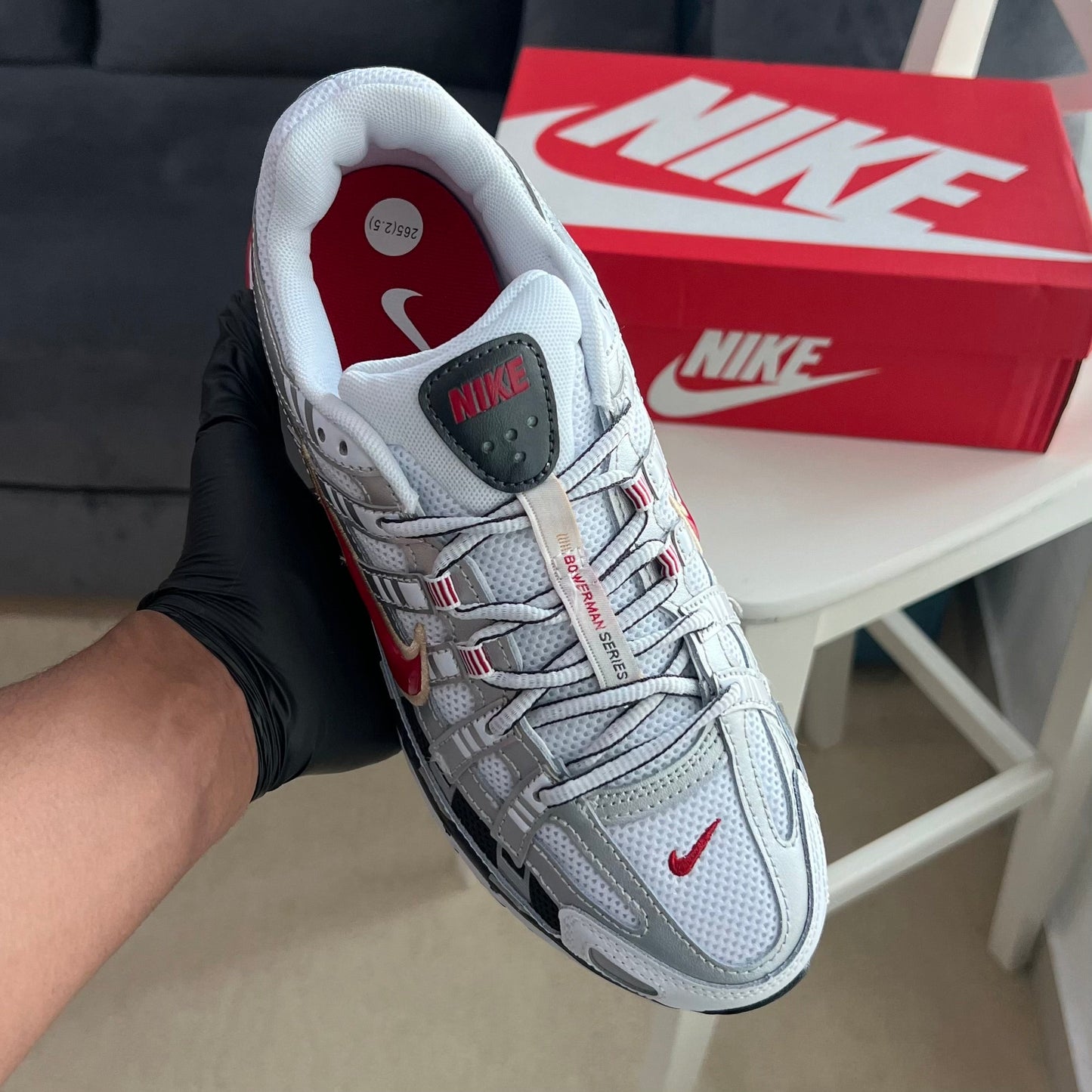 Nike P-6000 “Platinum/Varsity Red”