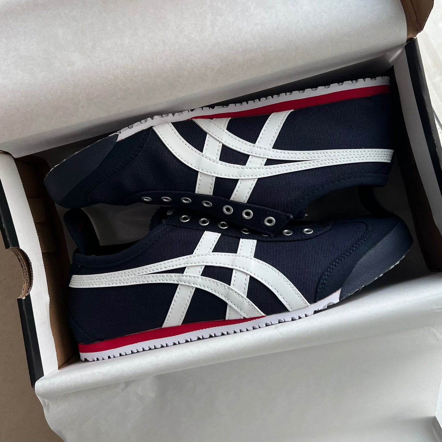 Onitsuka Tiger Mexico 66 Slip-On “Navy Off-White Red”