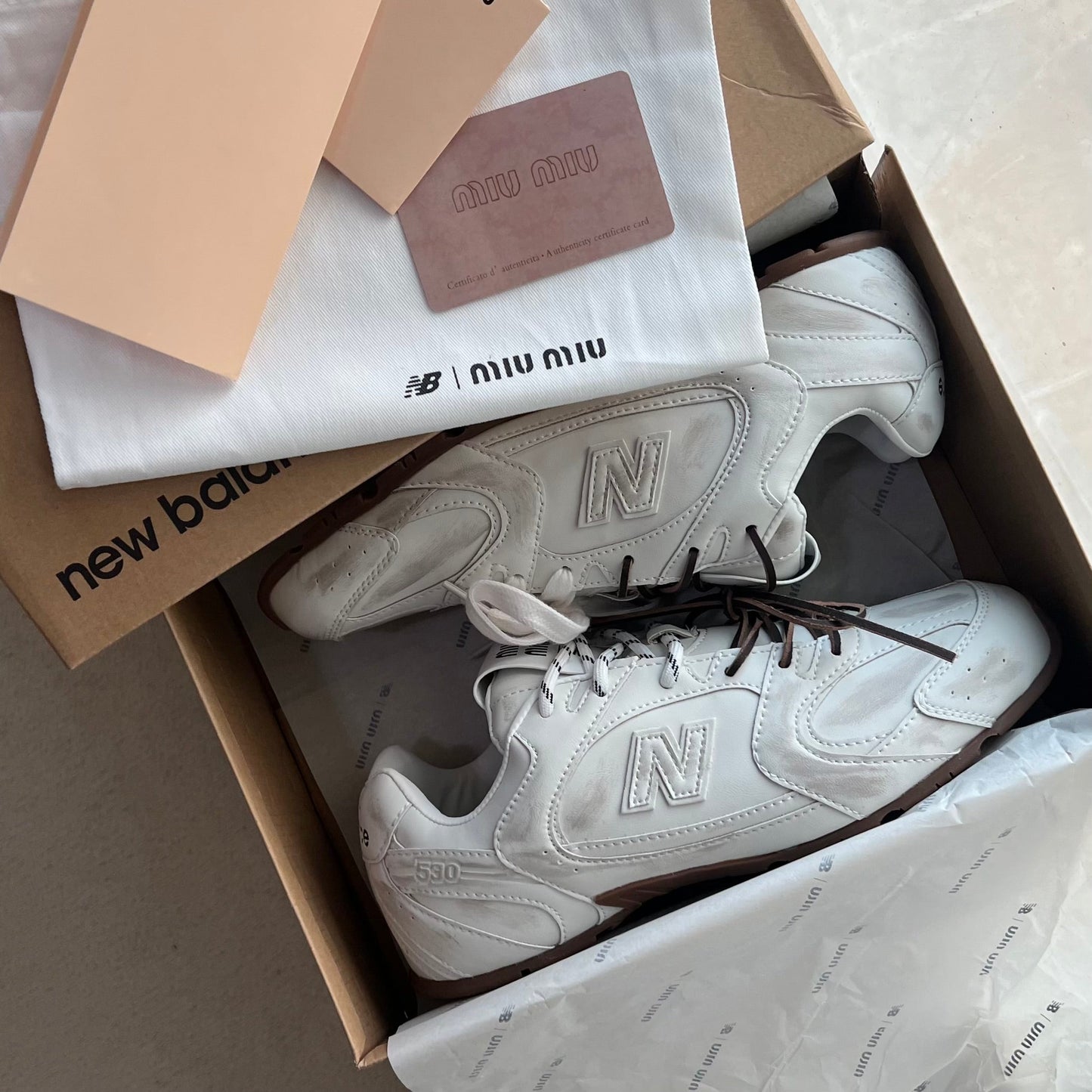 New Balance X Miu Miu 530 SL “White Leather”