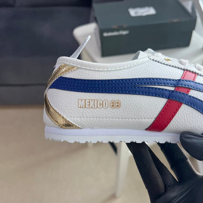 Onitsuka Mexico 66 “White Blue Red Metallic Gold”