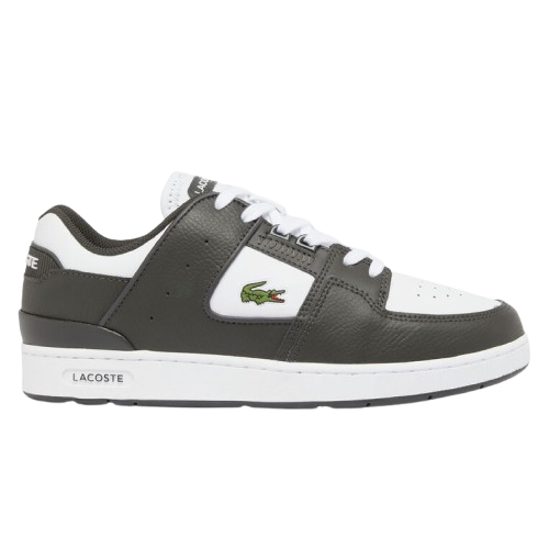 Lacoste Men's Black/White Court Cage Leather Trainers