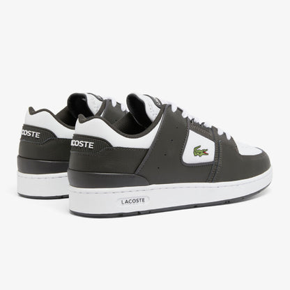 Lacoste Men's Black/White Court Cage Leather Trainers